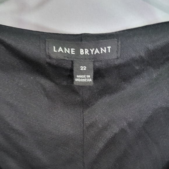 Lane Bryant Women's Black Metallic Babydoll Floral Long Sleeve Blouse Size 22 - Picture 3 of 12